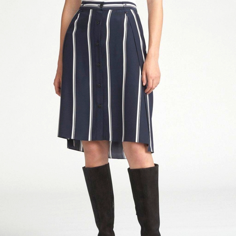 rag & bone Striped Button-Down Debbie Skirt